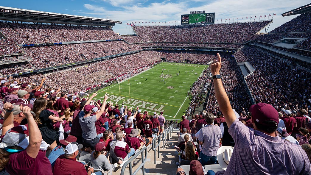 Crowded Kyle Field during a Texas A&M football game